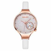 Load image into Gallery viewer, Women Leather Flower Watch