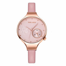 Load image into Gallery viewer, Women Leather Flower Watch