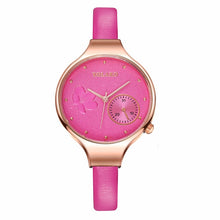 Load image into Gallery viewer, Women Leather Flower Watch