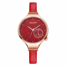 Load image into Gallery viewer, Women Leather Flower Watch